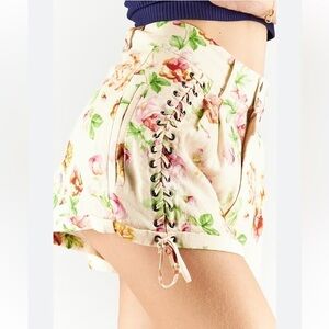 The Kooples Linen Lace Floral Shorts 1